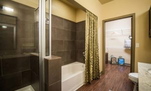 Bathroom Tub at The Southwestern Apartments in Uptown Dallas TX Lux Locators Dallas Apartment Locators