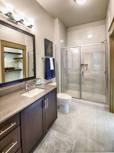Bathroom at Strata Apartments in Uptown Dallas TX Lux Locators Dallas Apartment Locators