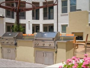 Community Patio Grill at The Monterey by Windsor Apartments in Uptown Dallas TX Lux Locators Dallas Apartment Locators